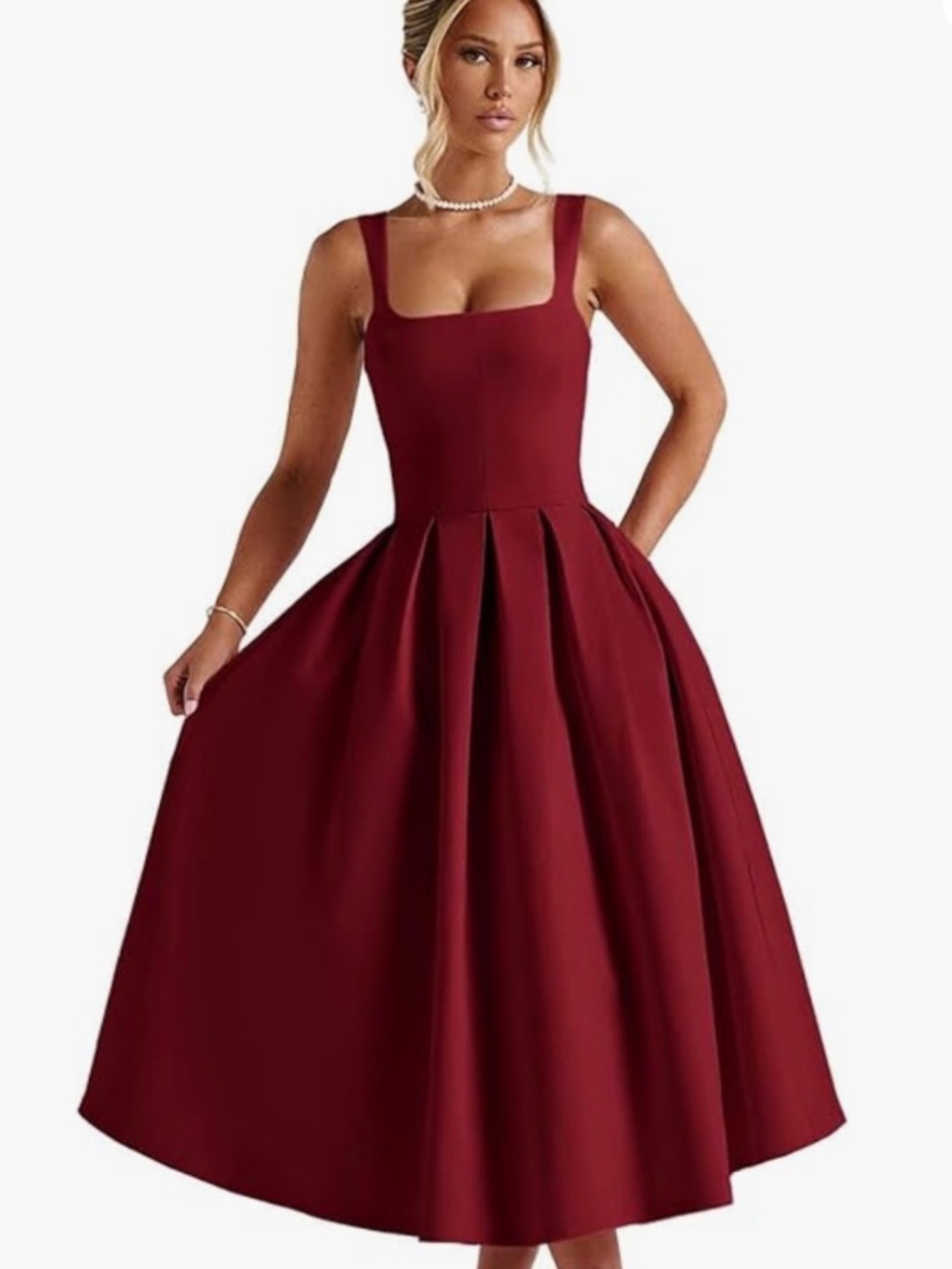Sougoue Satin Cranberry/wine red midi prom dress sz 0